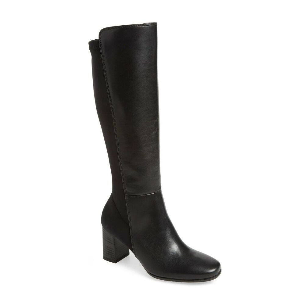 New $560 PAUL GREEN BELMONT Tall KNEE HIGH BOOT BLACK BLOCK COMFORT 9 AU 6.5